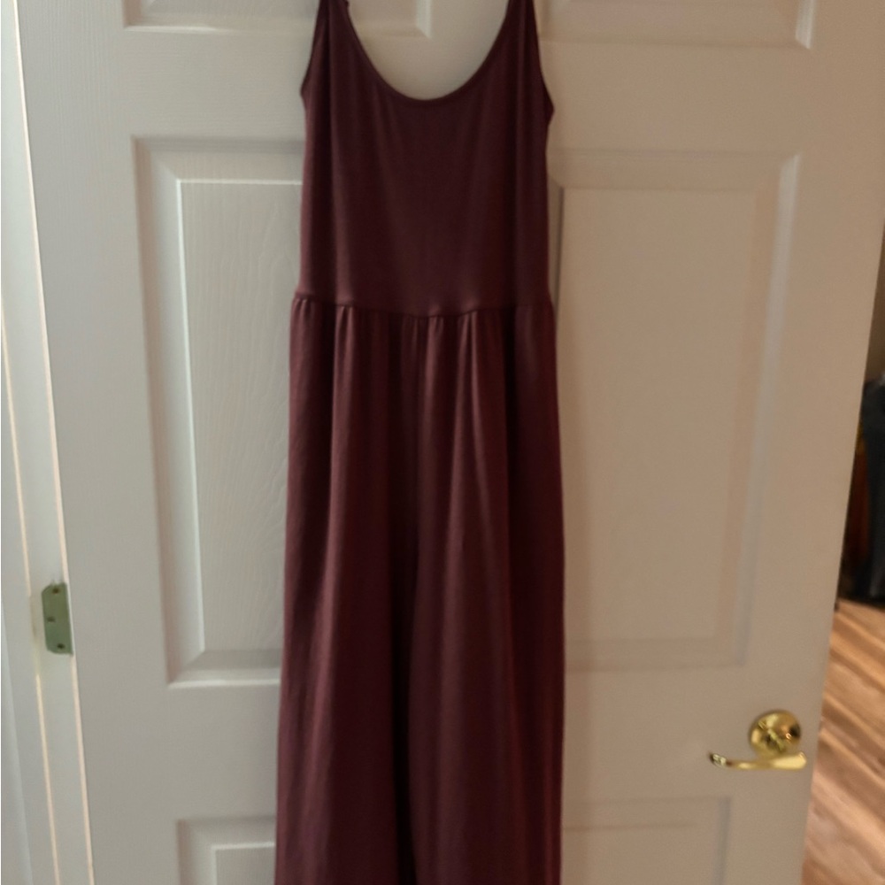 Sleeveless Burgundy Jumpsuit